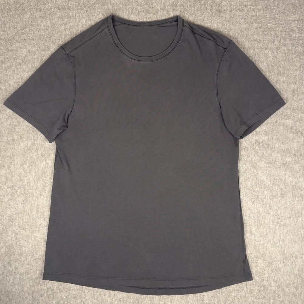 Lululemon Shirt Mens Large Gray Short Sleeve Crewneck Casual Tee Athletic Top